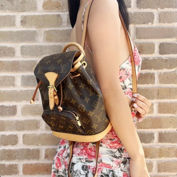 Authentic✅ Louis Vuitton Montsouris PM M51137 Monogram Canvas Backpack Brown - Picture 3 of 12